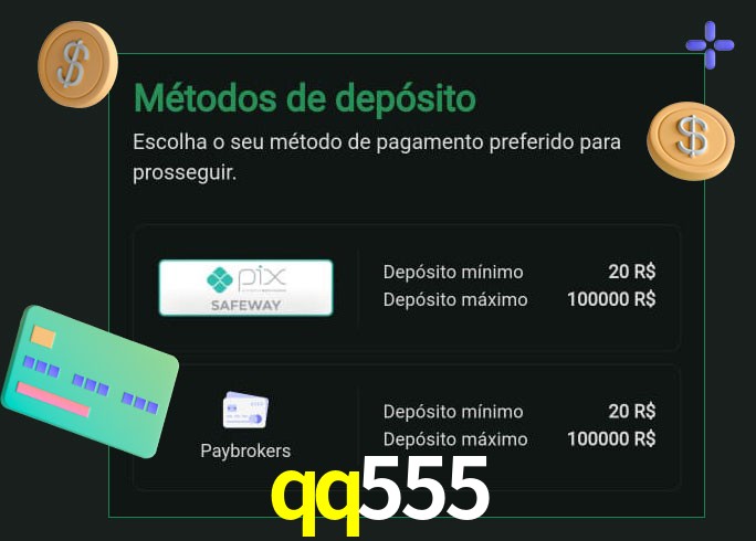 O cassino qq555 oferece uma grande variedade de métodos de pagamento